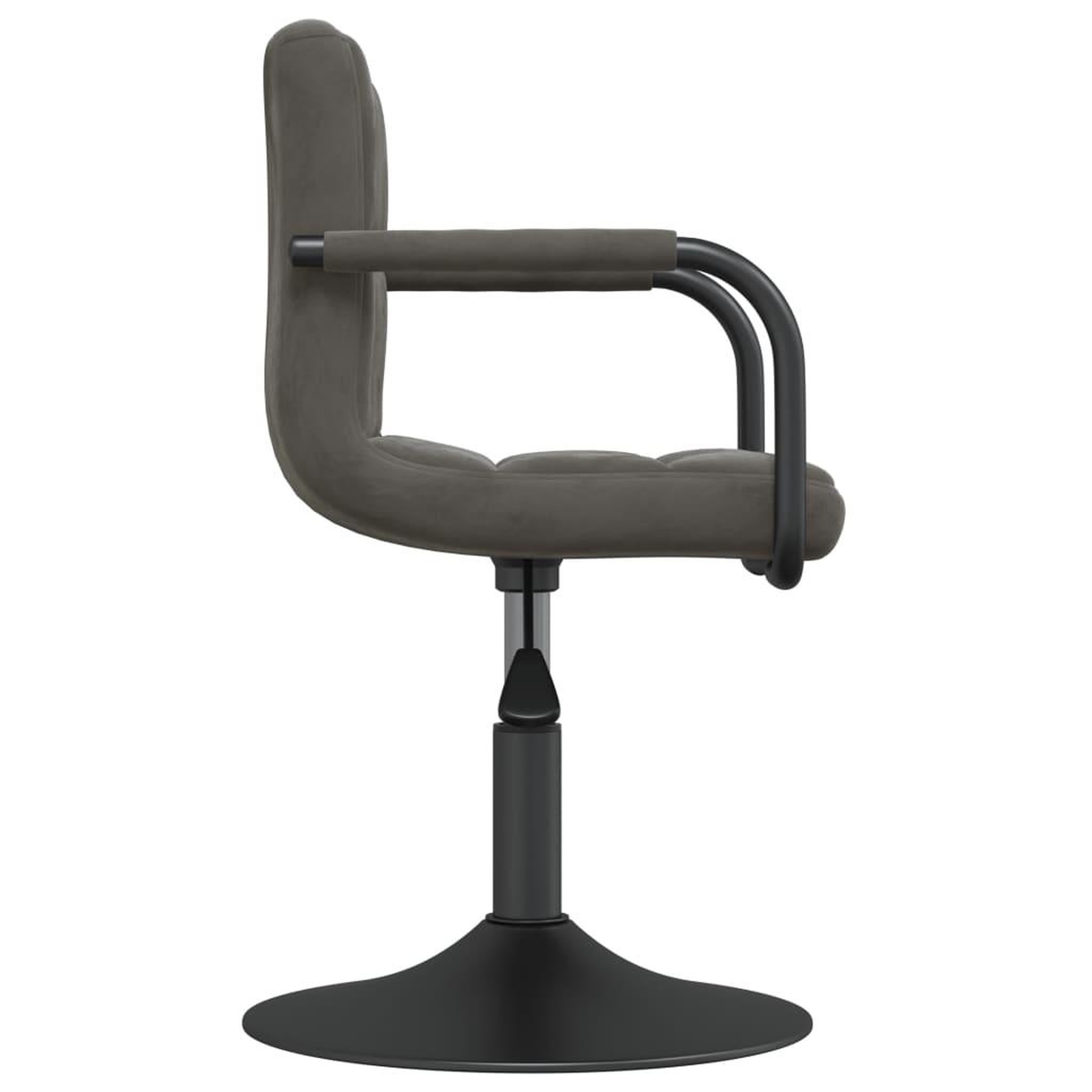 Voir la diapositive 5 : VIDAXL Chaises pivotantes a manger lot de 2 gris fonce velours