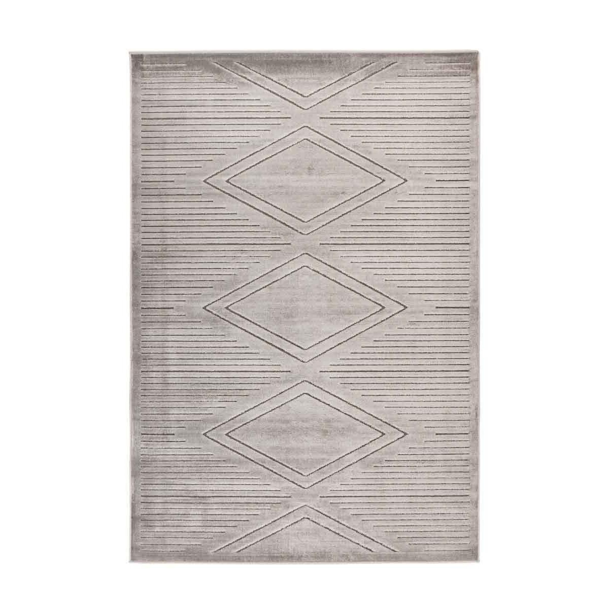Voir la diapositive 1 : Paris Prix Tapis tissé déco à poils courts  madita  gris