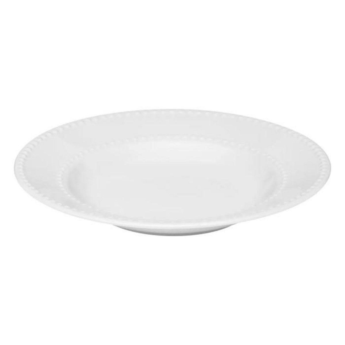 SECRET DE GOURMET Service de Table en Porcelaine 18 Pièces  Perle  27cm Blanc