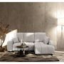 Voir la diapositive 2 : Habitat et Jardin Canapé d'angle droit convertible en tissu chenille  Verneuil  - 3 places - Beige