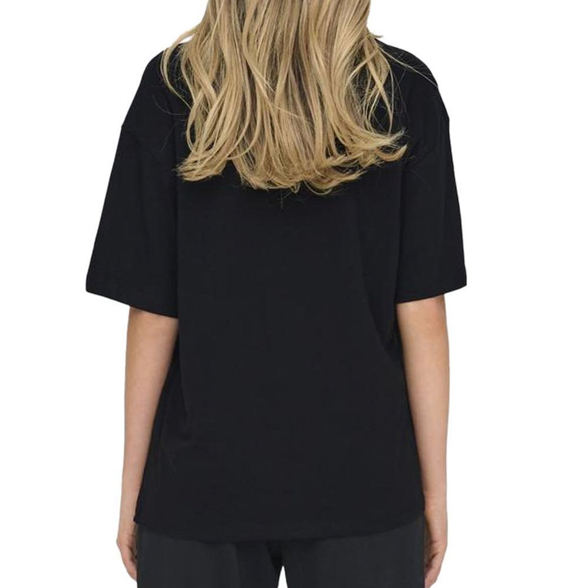 Only T-shirt Noir Femme Only Space Life