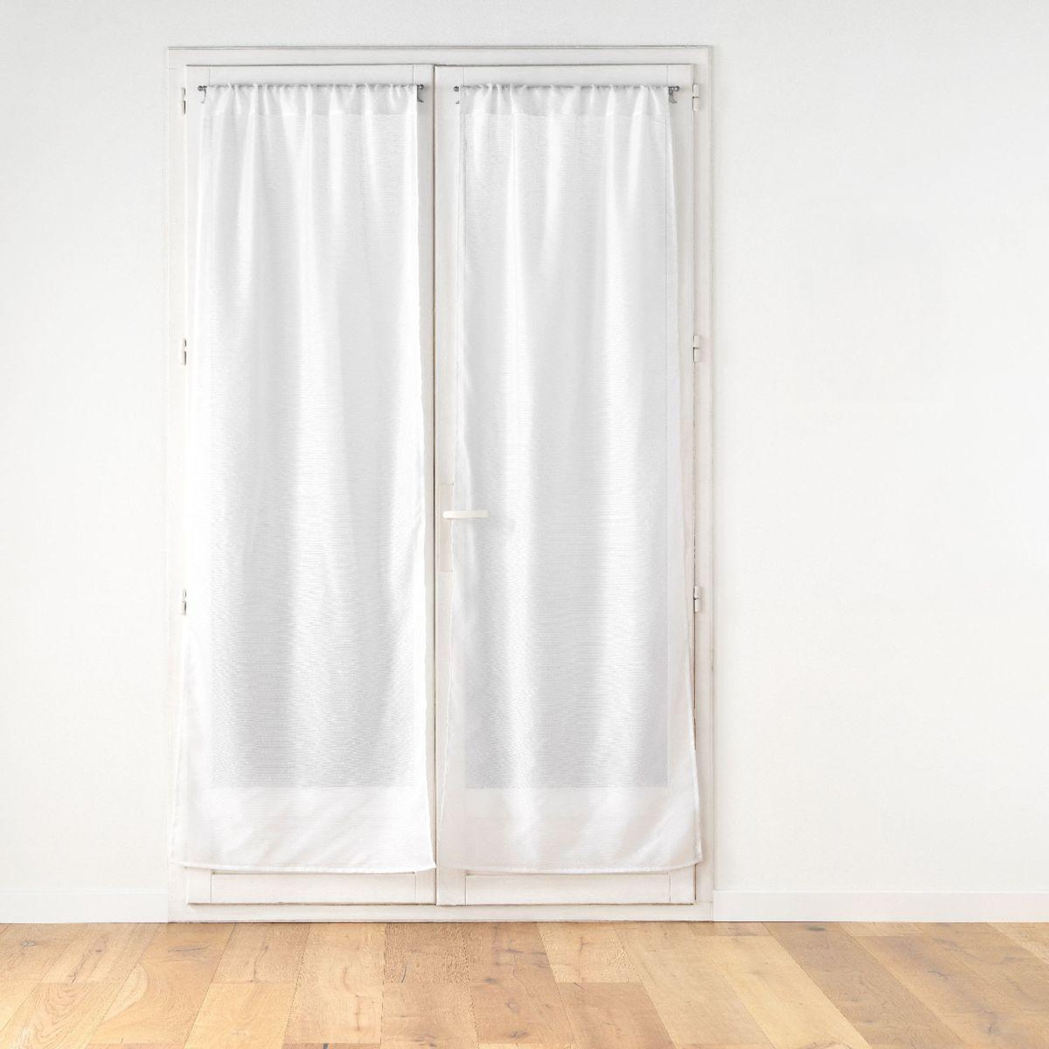 Douceur d'Intérieur Paire de voilages passe-tringle  dandy  70x200cm blanc
