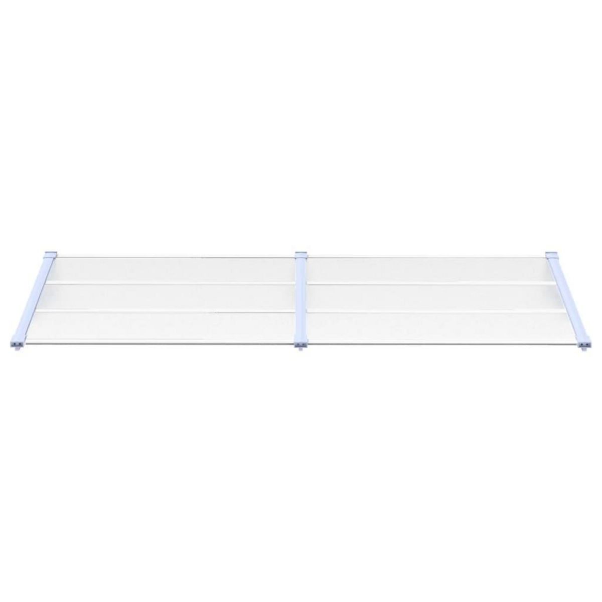 VIDAXL Auvent de porte Gris et transparent 239x90 cm Polycarbonate