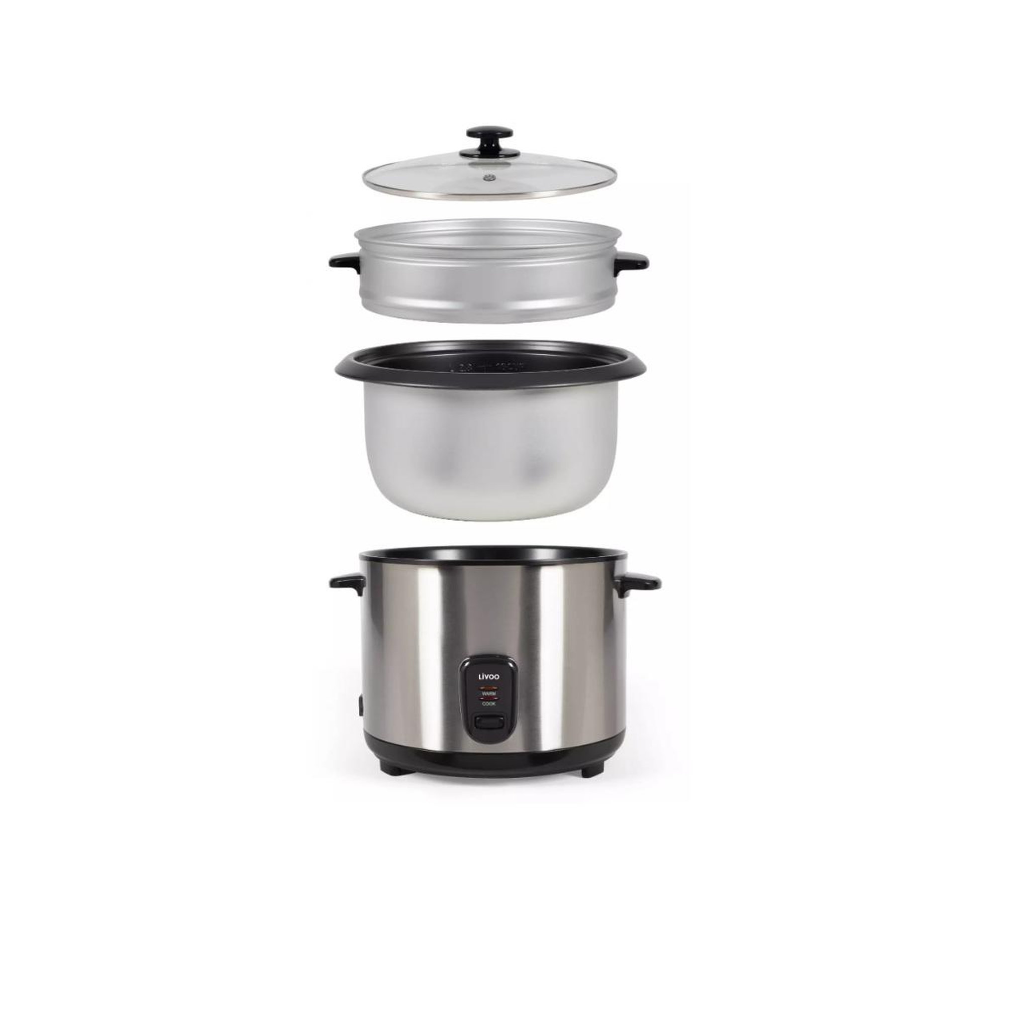 Voir la diapositive 3 : LIVOO Cuiseur vapeur 2.8l 1000w inox - doc293