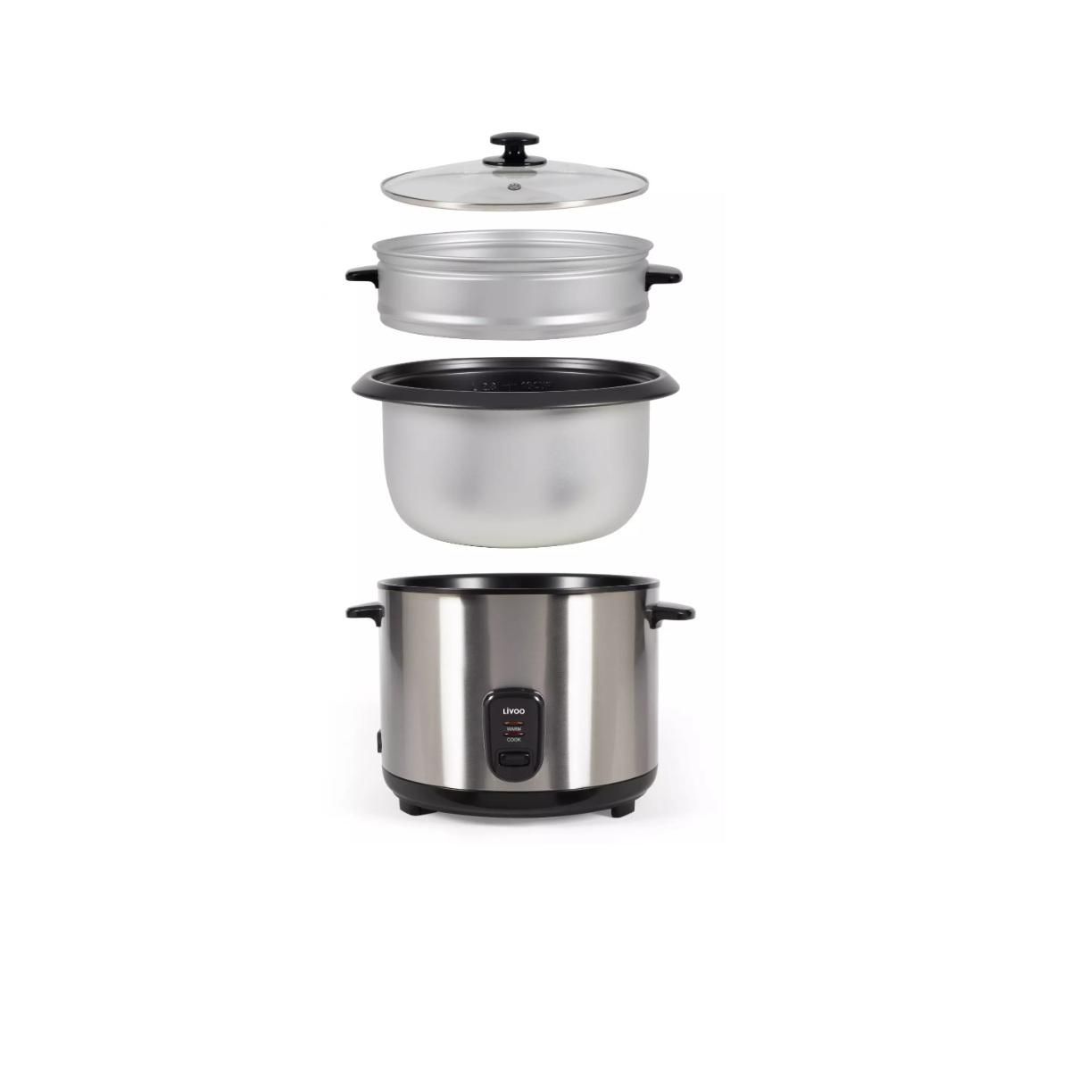 LIVOO Cuiseur vapeur 2.8l 1000w inox - DOC293