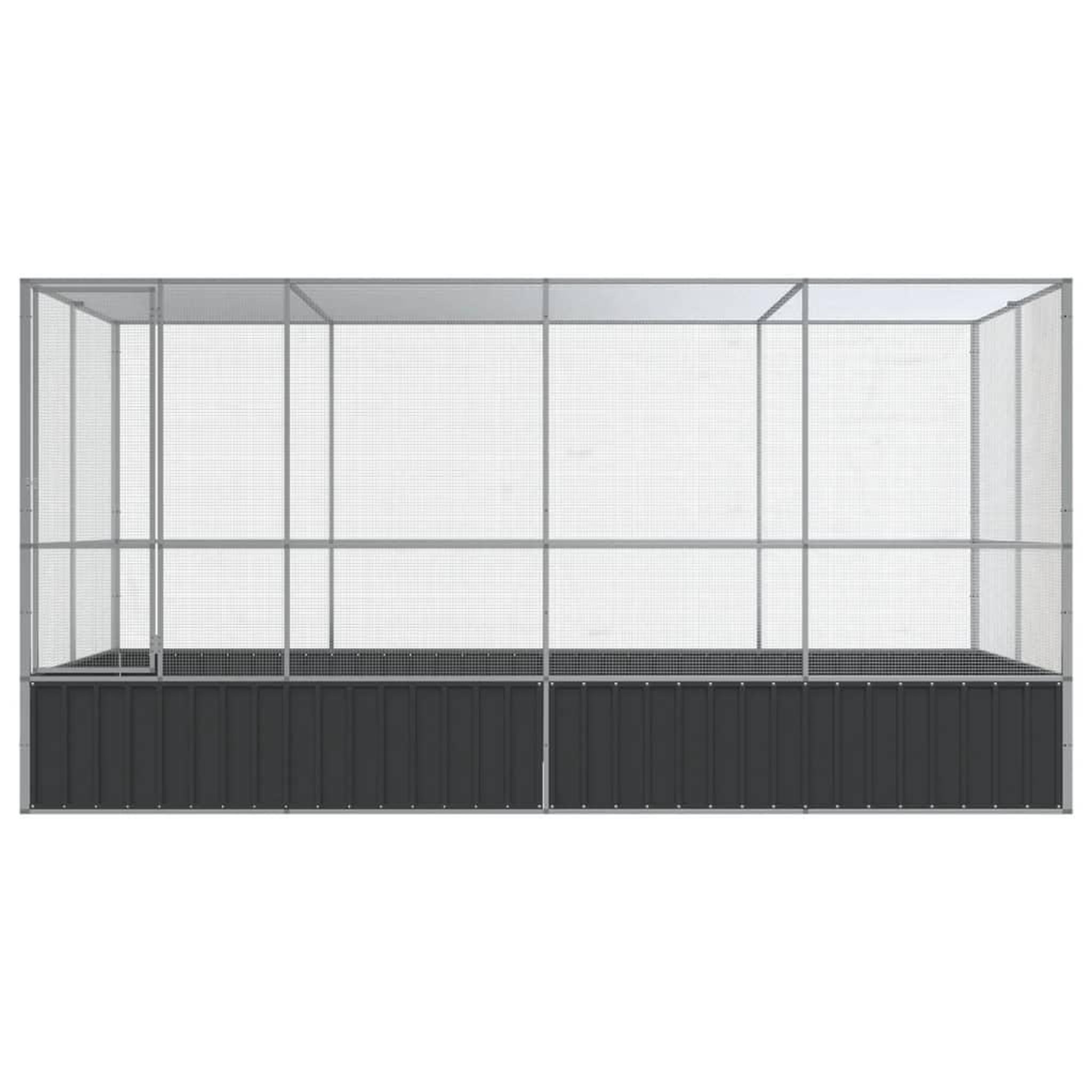Voir la diapositive 3 : VIDAXL Voliere avec extension argente 418x207x212 cm acier