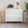 Voir la diapositive 1 : VIDAXL Portes d armoire à persiennes 4pcs blanc 39,5x59,4cm pin massif