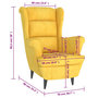 Voir la diapositive 6 : VIDAXL Fauteuil jaune moutarde velours