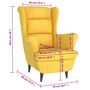 Voir la diapositive 6 : VIDAXL Fauteuil jaune moutarde velours