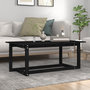 Voir la diapositive 1 : VIDAXL Table basse Noir 110x55x45 cm Bois massif de pin