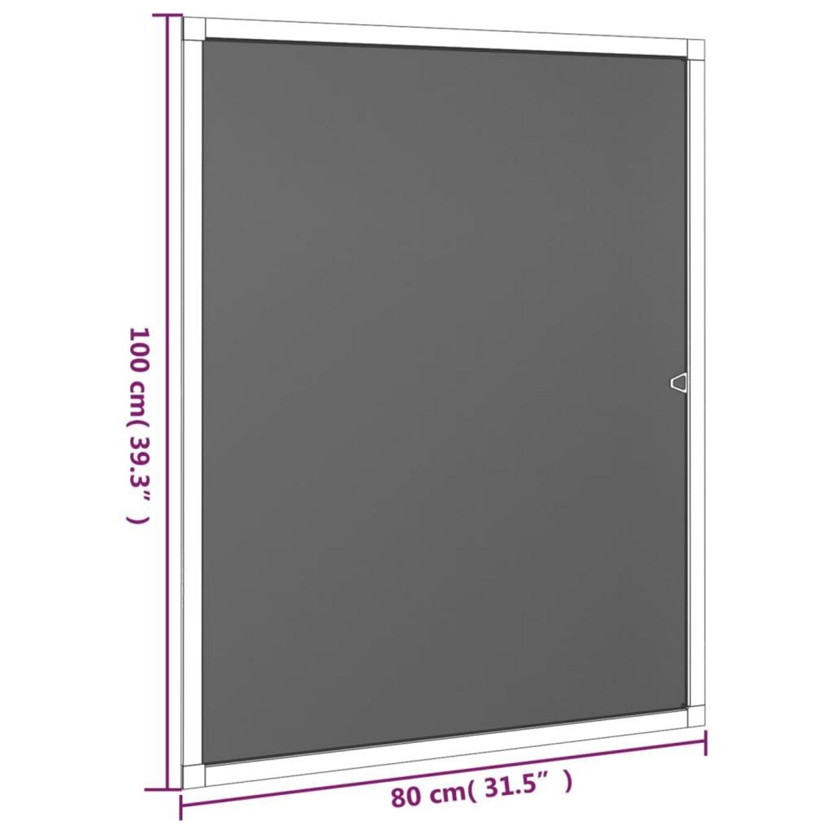 VIDAXL Moustiquaire pour fenetres Anthracite 80x100 cm