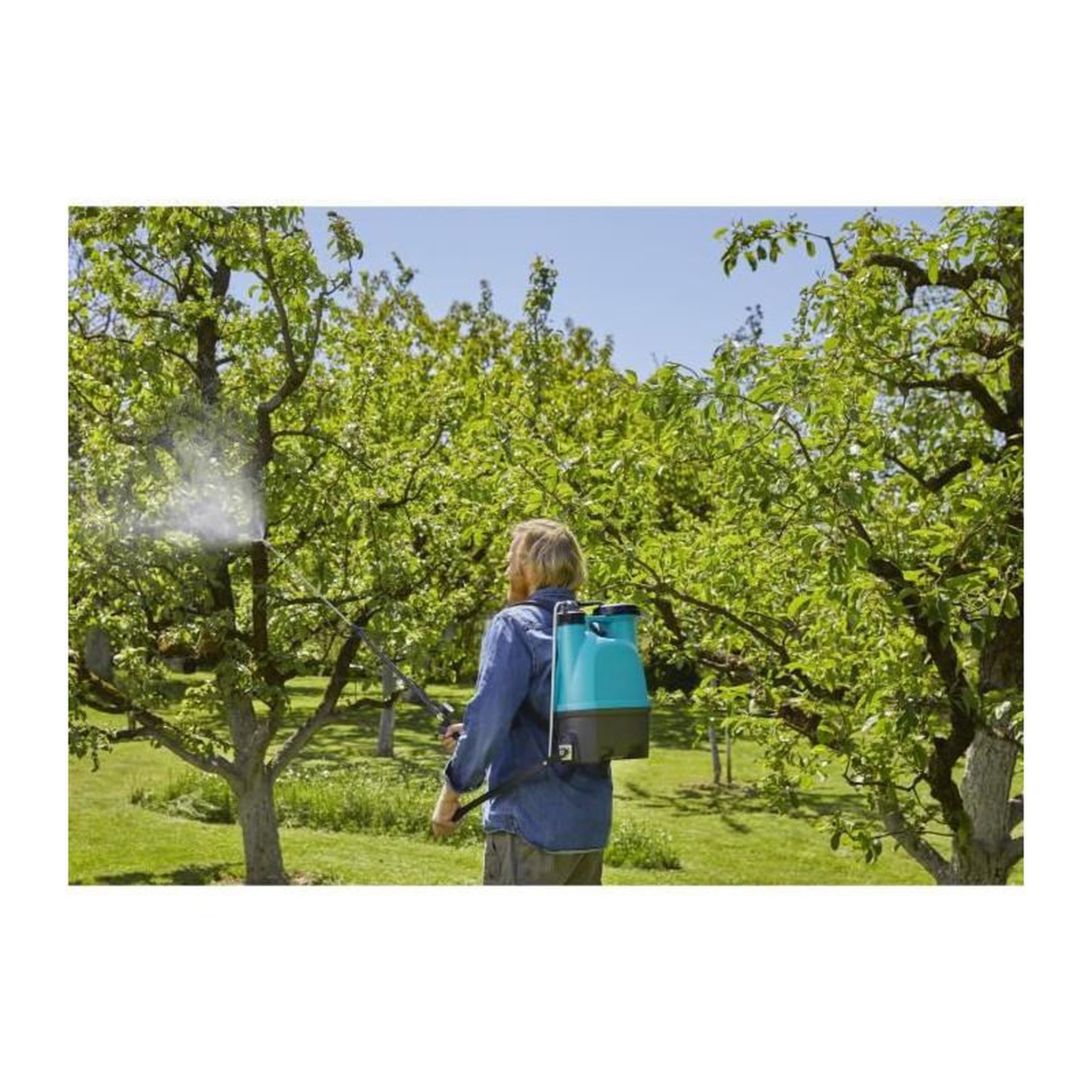 Voir la diapositive 6 : Gardena GARDENA Pulverisateur a dos - Capacite 12L - Tuyau 125cm - Forme ergonomique + bretelle de portage - Lance telescopique - 11140-