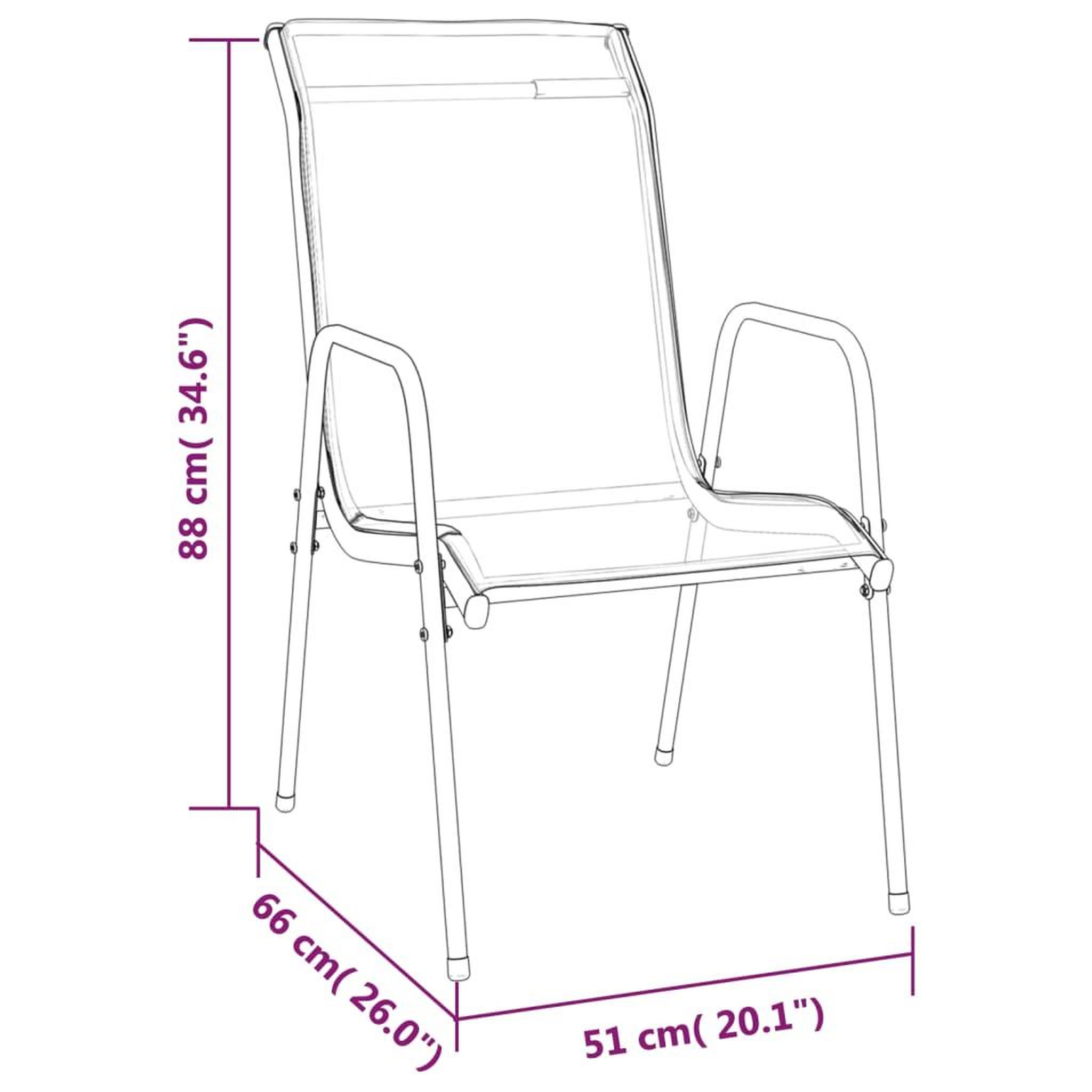 Voir la diapositive 6 : VIDAXL Ensemble a manger de jardin 5 pcs noir textilene et acier