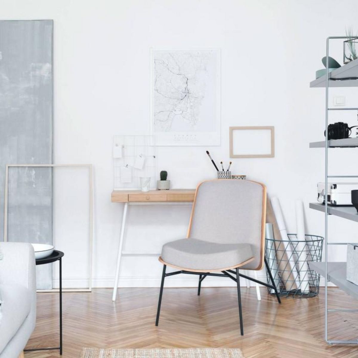 Paris Prix Fauteuil Design  Vincente  80cm Gris Clair