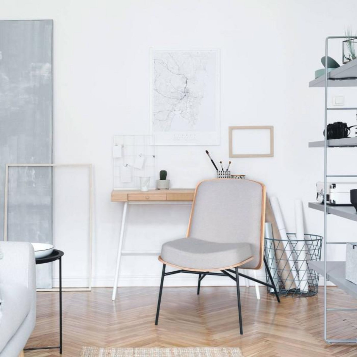 Paris Prix Fauteuil Design  Vincente  80cm Gris Clair