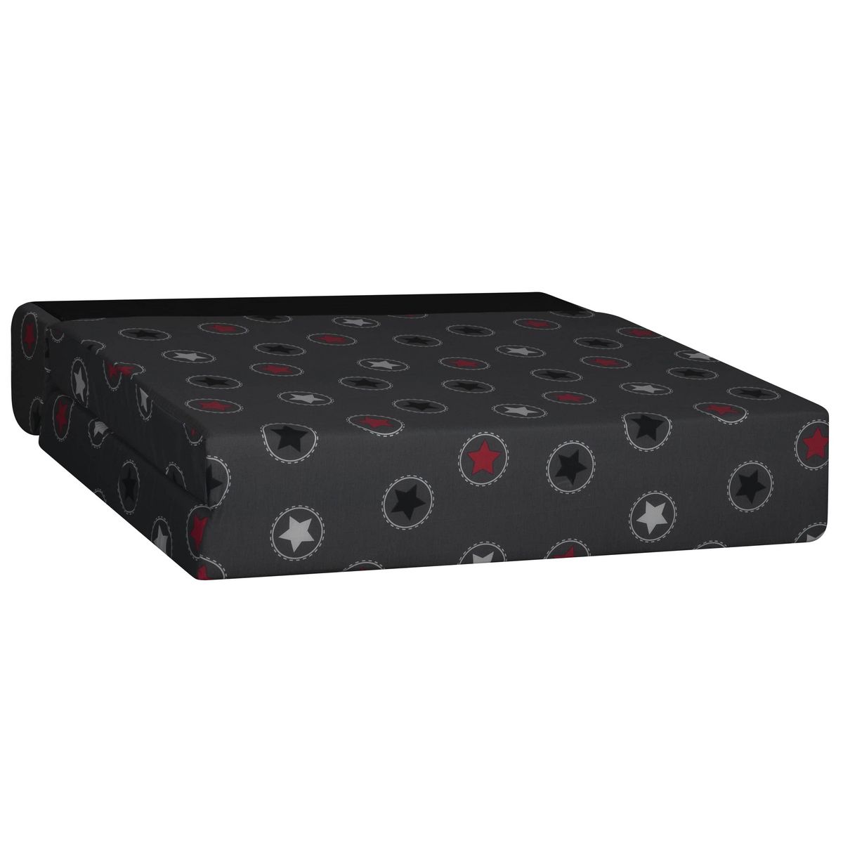 Chauffeuse 2 places STAR tissu gris étoiles