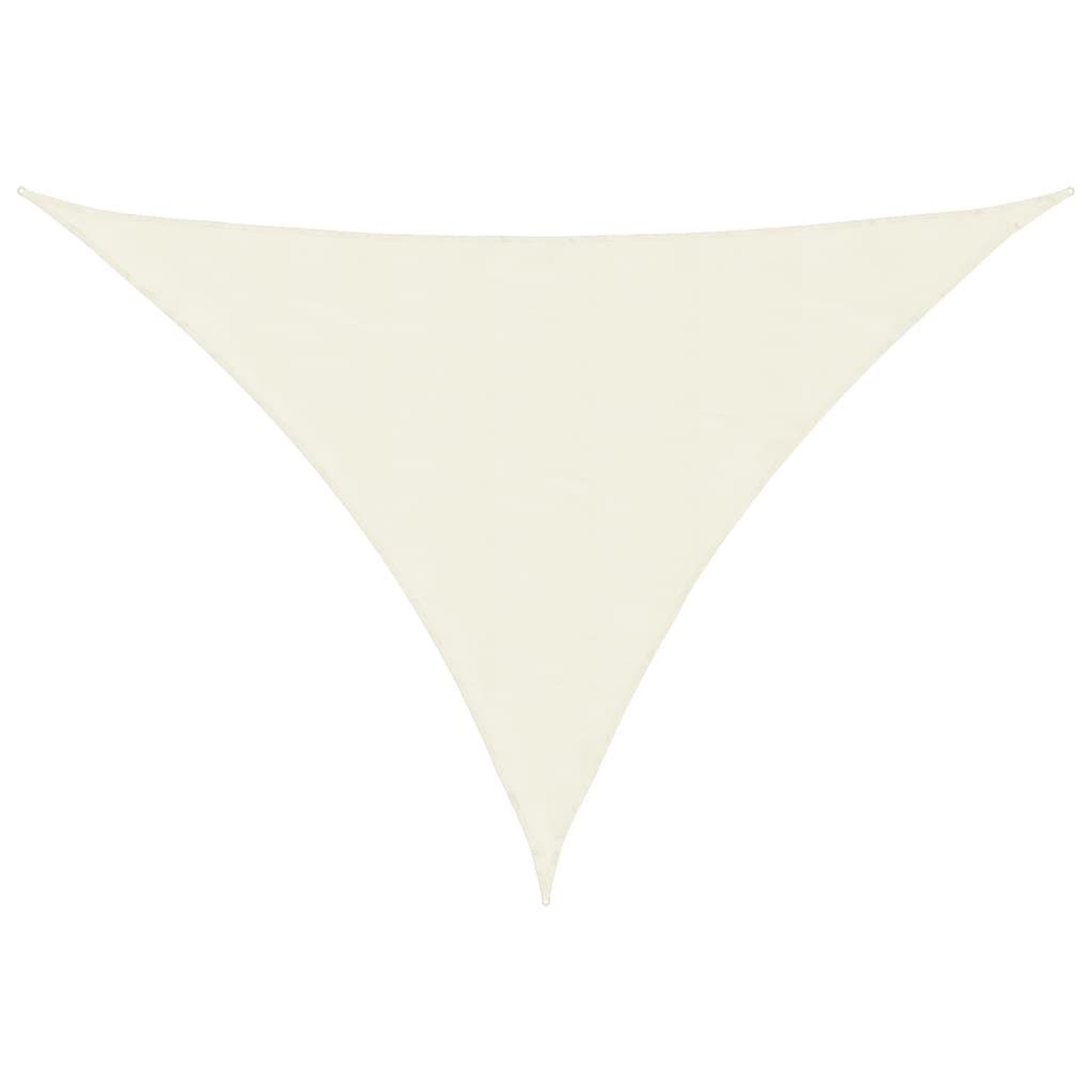 Voir la diapositive 2 : VIDAXL Voile de parasol tissu oxford triangulaire 3,5x3,5x4,9 m creme