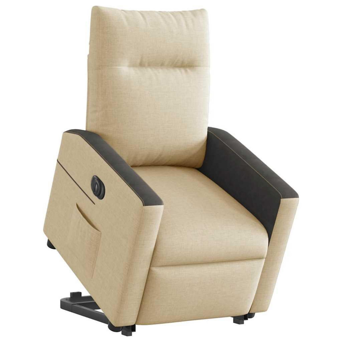 VIDAXL Fauteuil inclinable electrique creme tissu