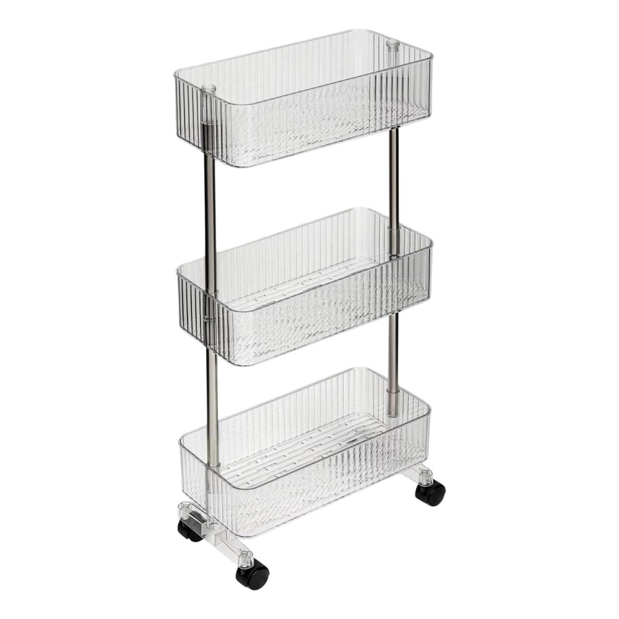 FIVE Desserte 3 niveaux  plastor  80cm transparent