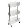 Voir la diapositive 1 : FIVE Desserte 3 Niveaux  Plastor  80cm Transparent