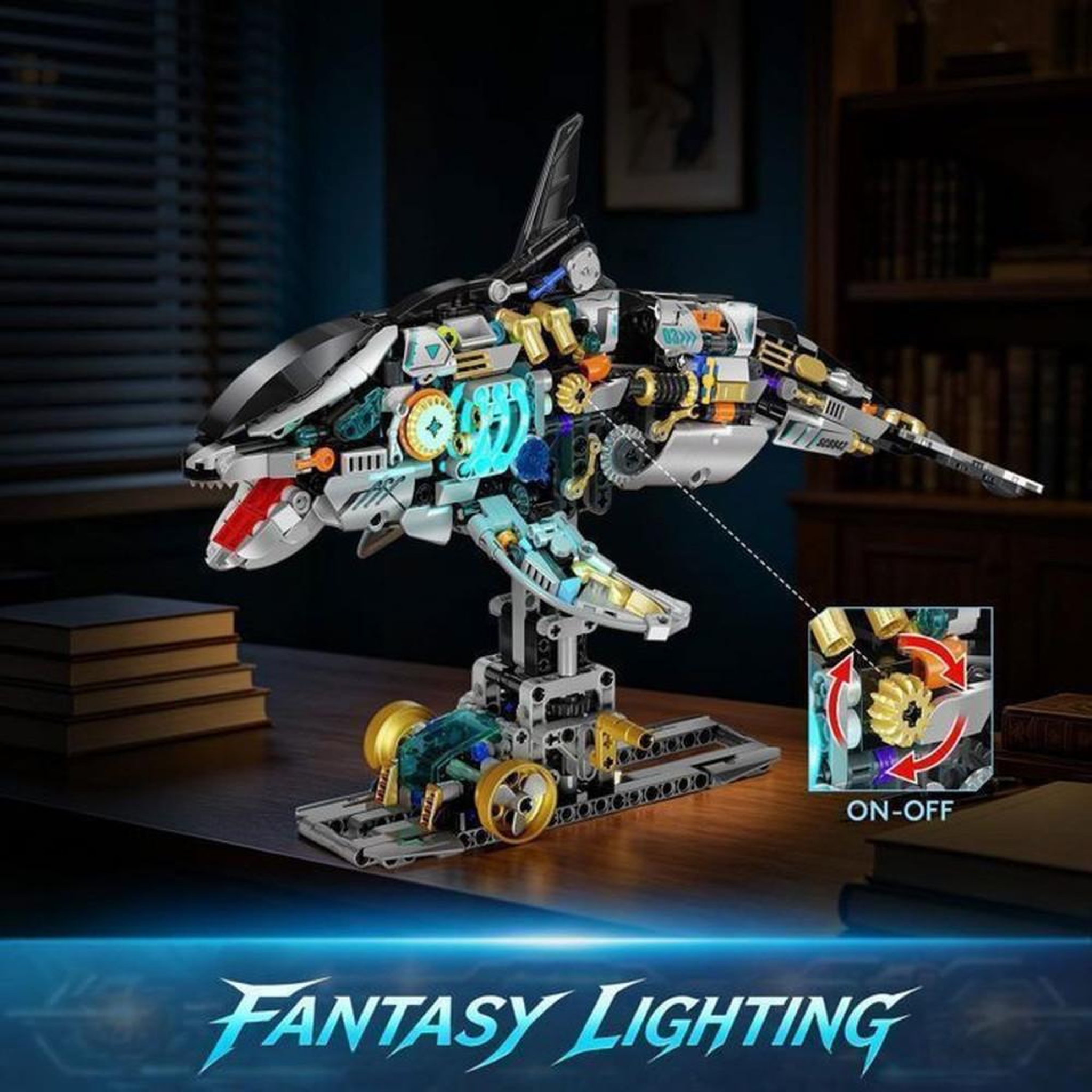 Voir la diapositive 2 : Coffret de construction mécanique Orque avec LEDs et mouvement à engrenages 1005 pièces