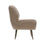 Voir la diapositive 4 : Habitat et Jardin Fauteuil en velours  Austin  - 79 x 71 x 79.5 cm - Beige