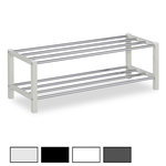 IDIMEX Étagère à chaussures DUBLIN, 2 niveaux. Coloris disponibles : Gris, Beige, Blanc, Noir