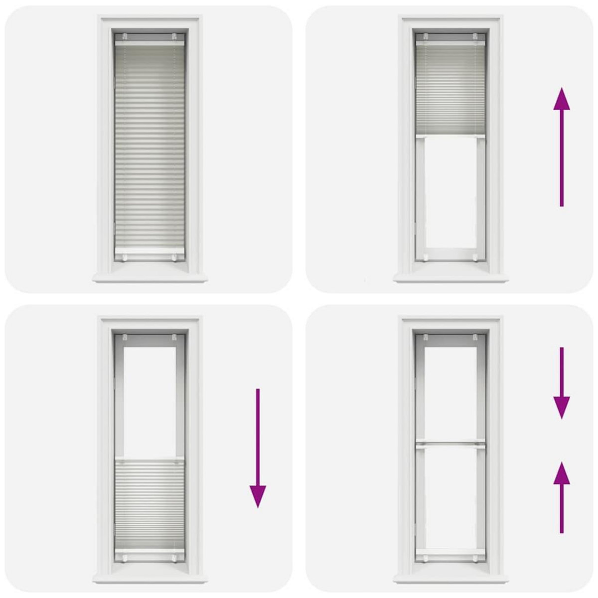 VIDAXL Store plisse gris clair 50x100 cm largeur du tissu 49,4 cm