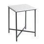 Voir la diapositive 1 : Paris Prix Table d'Appoint Carrée Effet Marbre  Alba  55cm Noir