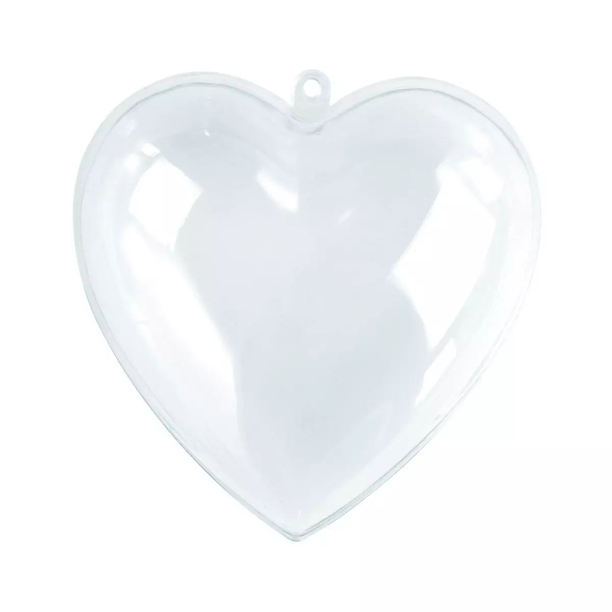 Rayher Coeur en plastique, en 2 pces, cristal, 8cm