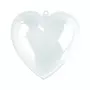 Rayher Coeur en plastique, en 2 pces, cristal, 8cm