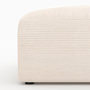 Voir la diapositive 5 : Rendez vous déco Pouf carré pour canapé modulable en velours blanc cassé-Mina