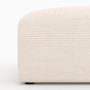 Voir la diapositive 5 : Rendez vous déco Pouf carré pour canapé modulable en velours blanc cassé-Mina