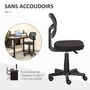 Voir la diapositive 4 : VINSETTO Chaise de bureau ergonomique hauteur réglable dossier enveloppant maille noir