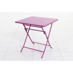 HESPERIDE Table de jardin pliante carrée Greensboro - 2 Places. Coloris disponibles : Gris, Marron