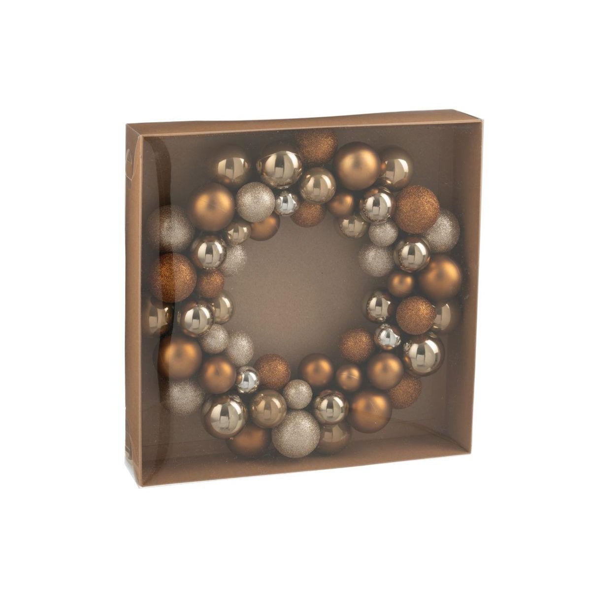 Paris Prix Couronne Boules de Noël  Night  35cm Marron
