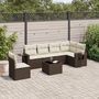 Voir la diapositive 1 : VIDAXL Salon de jardin avec coussins 7 pcs marron resine tressee