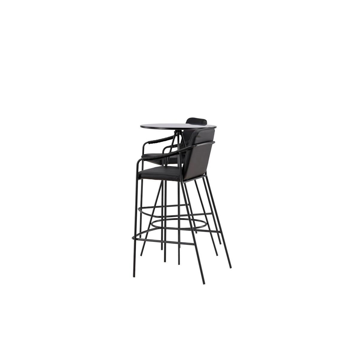 Paris Prix Ensemble Table de Bar & 2 Chaises  Bistro & Tvist  105cm Noir