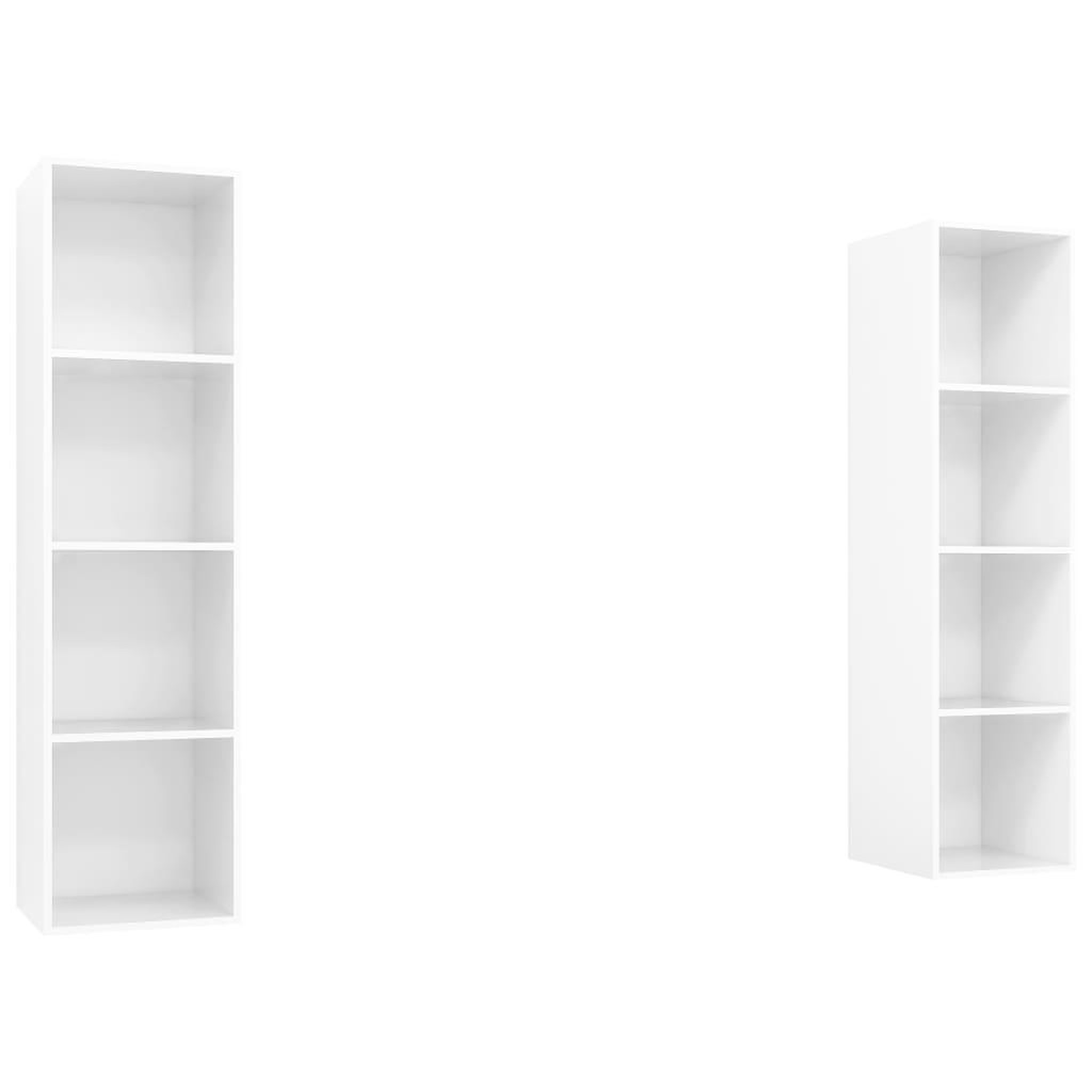 Voir la diapositive 2 : VIDAXL Meubles TV muraux 2 pcs Blanc brillant Bois d'ingenierie
