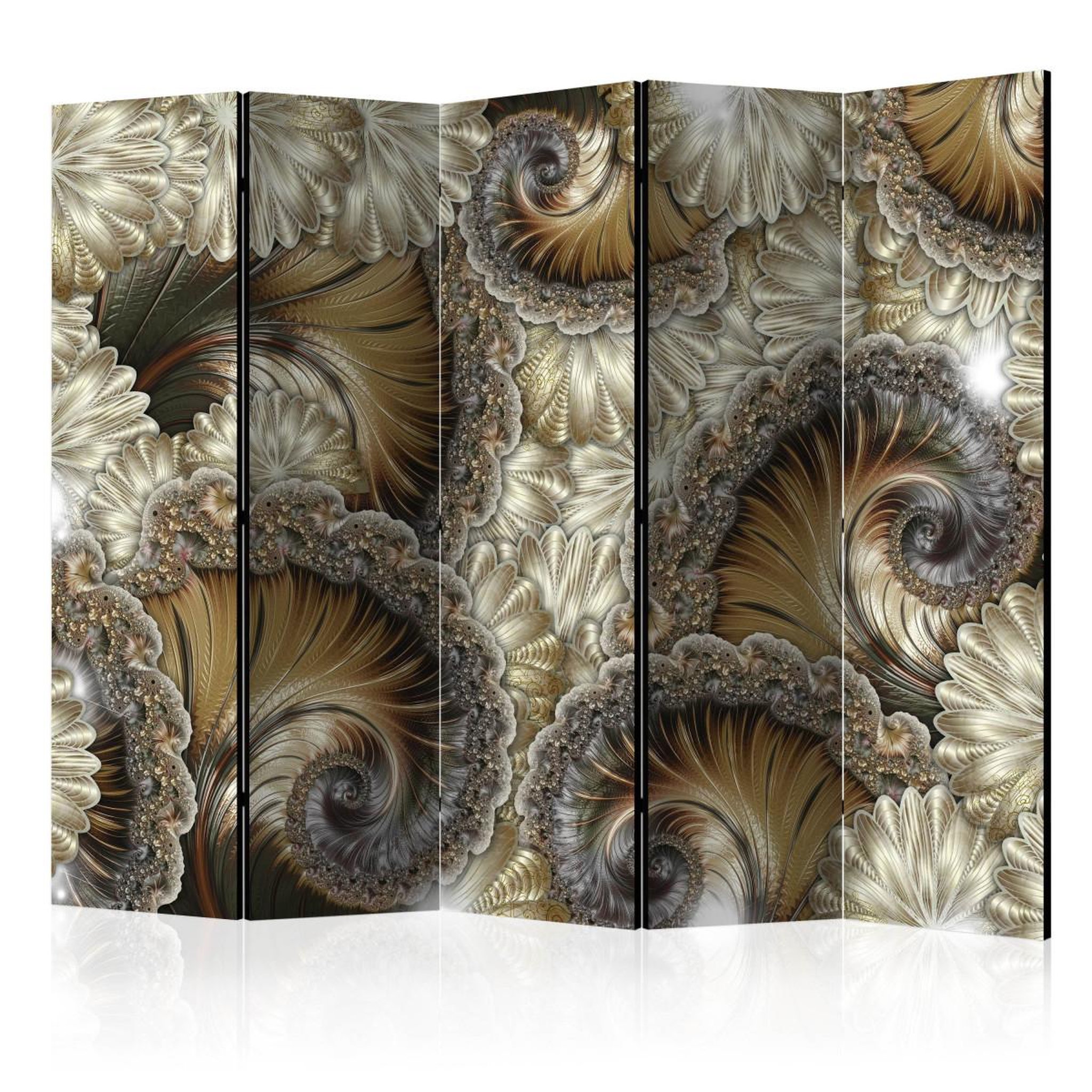 Paris Prix Paravent 5 volets  golden hand held fans  172x225cm