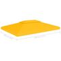 Voir la diapositive 6 : VIDAXL Toile de toit de belvedere 2 niveaux 310 g/m^2 4x3 m Jaune