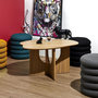 Voir la diapositive 2 : The Home Deco Factory Table basse organique imitation bois