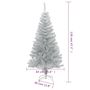Voir la diapositive 6 : VIDAXL Sapin de Noël artificiel avec support argente 120 cm PET