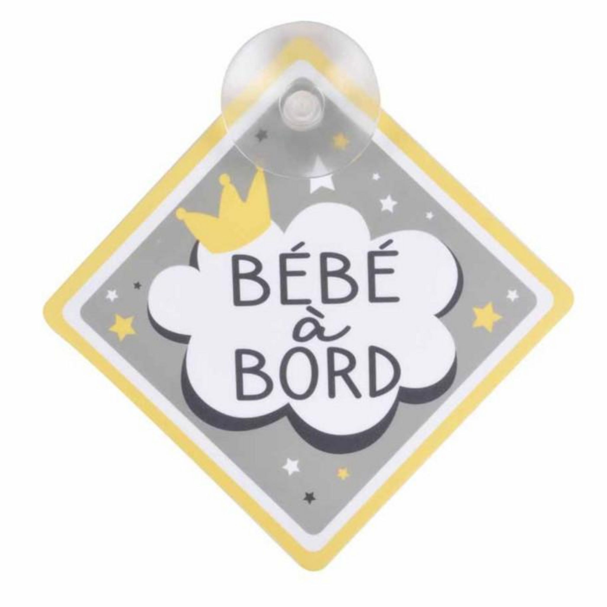 Paris Prix Accroche pour Voiture  Bébé à Bord  12cm Gris