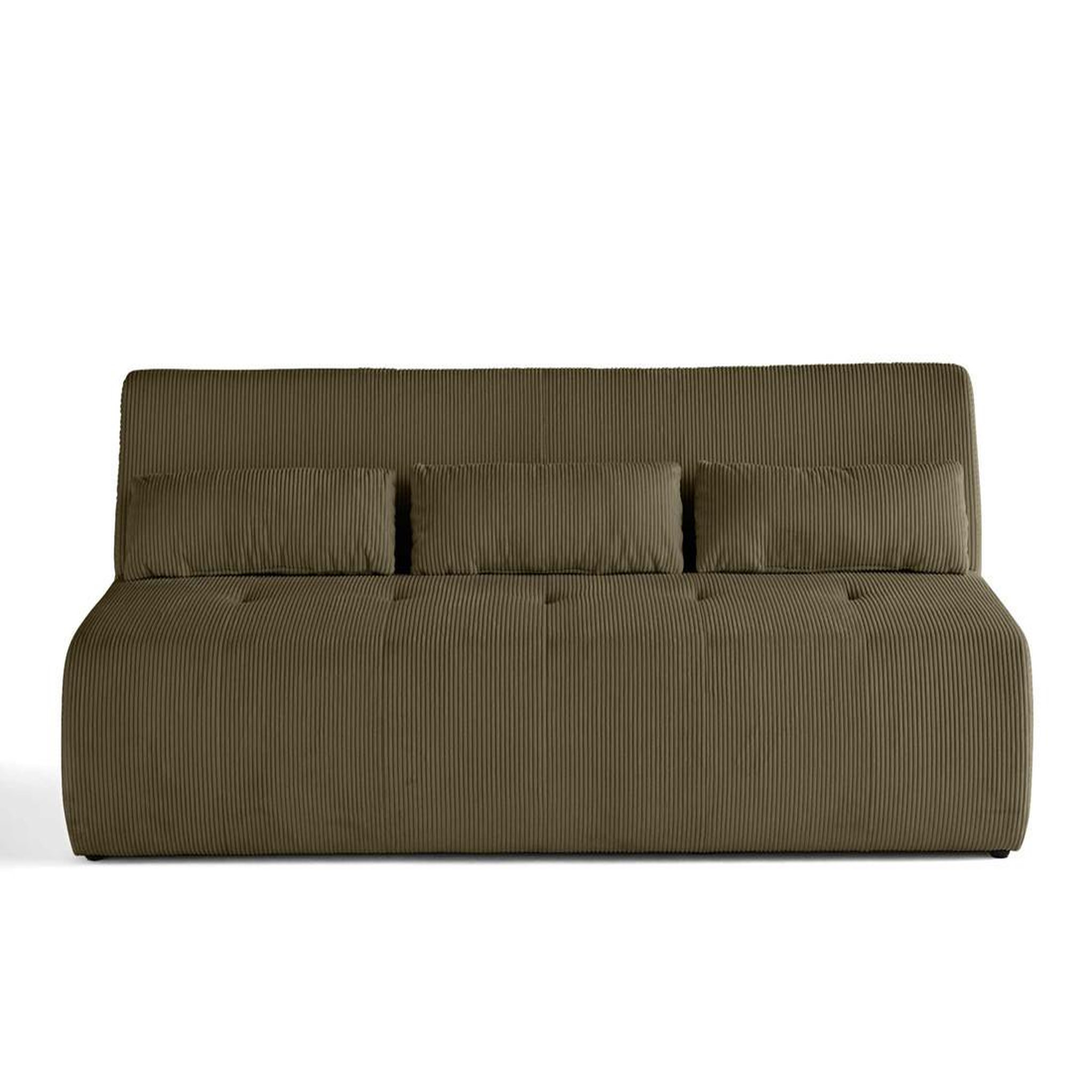 Voir la diapositive 1 : LISA DESIGN Onyx - canapé droit 3 places - en velours côtelé