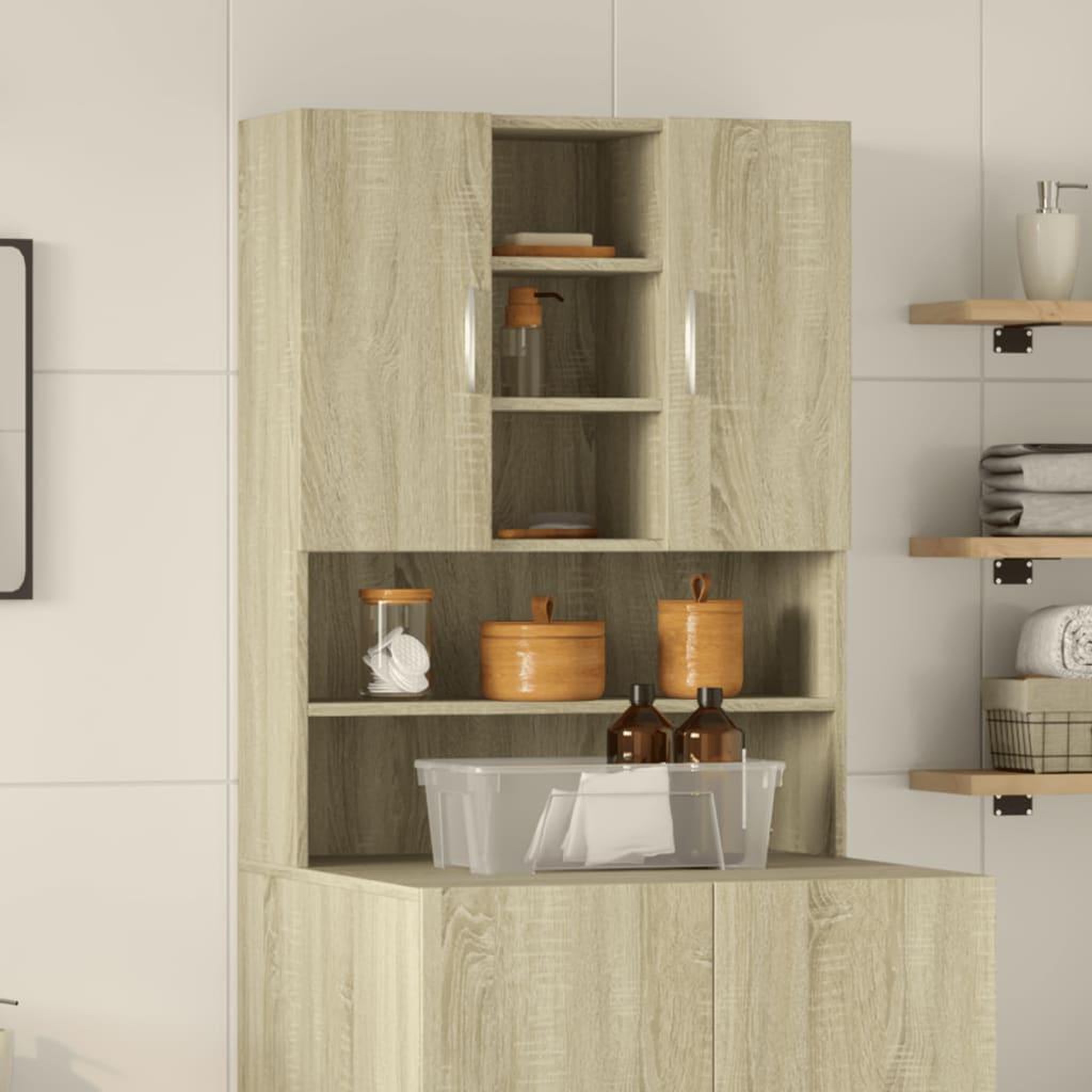 VIDAXL Meuble pour machine a laver Chene sonoma 70,5x24x90 cm