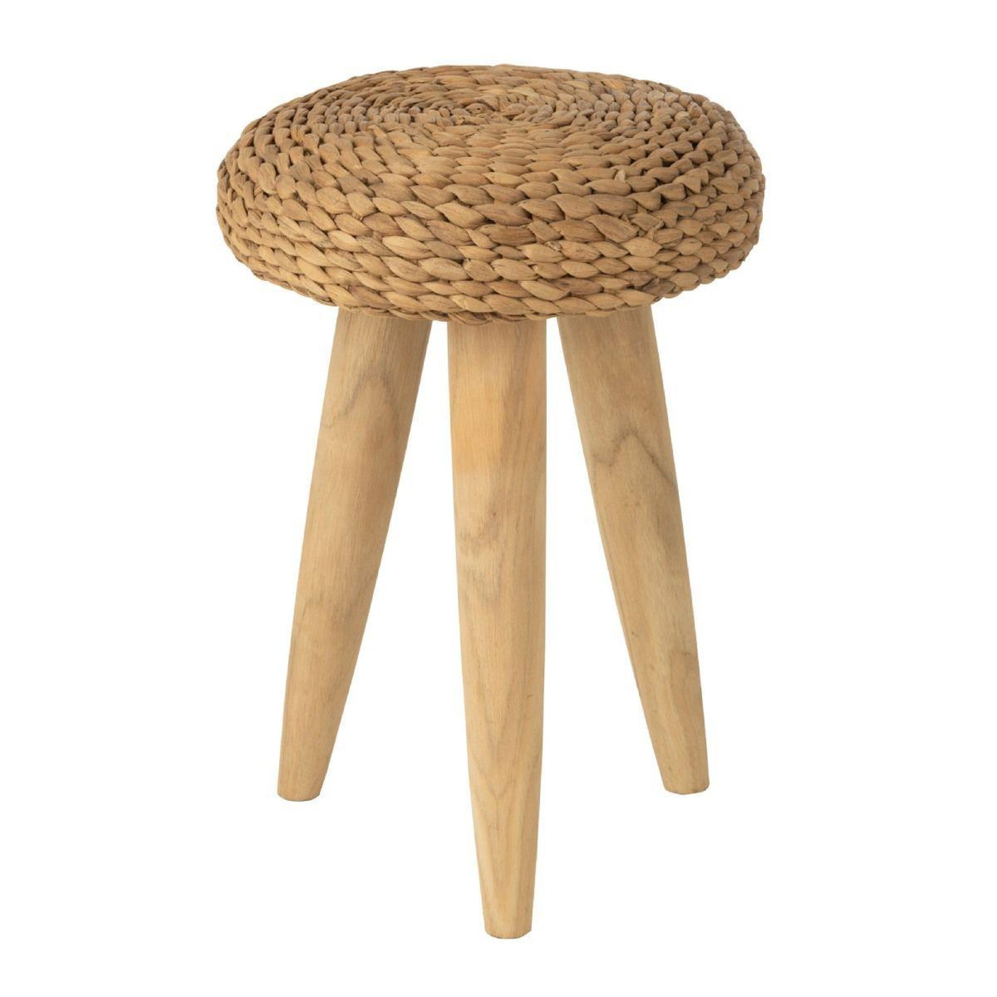 J-LINE Tabouret design en teck  puglia  40cm naturel