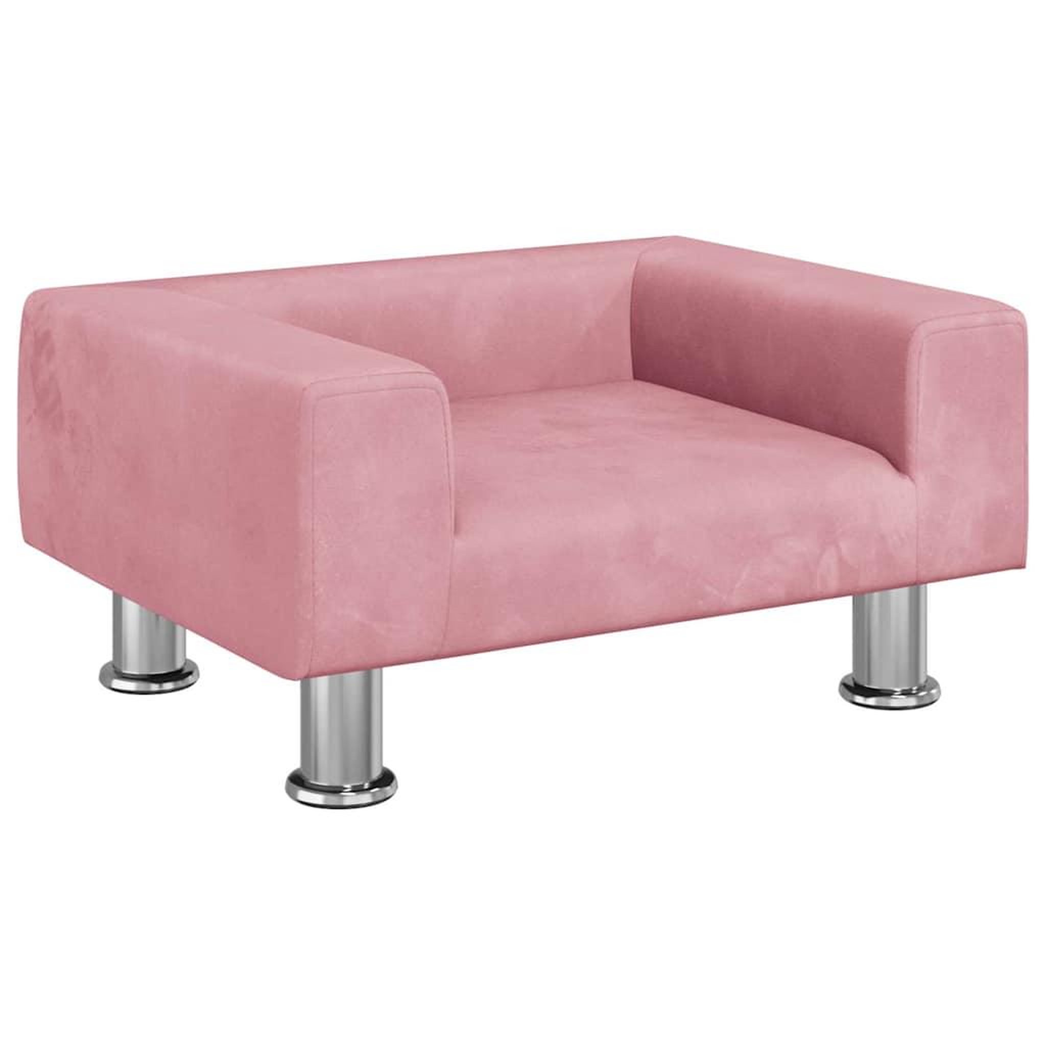 Voir la diapositive 2 : VIDAXL Lit pour chien rose 50x40x26,5 cm velours