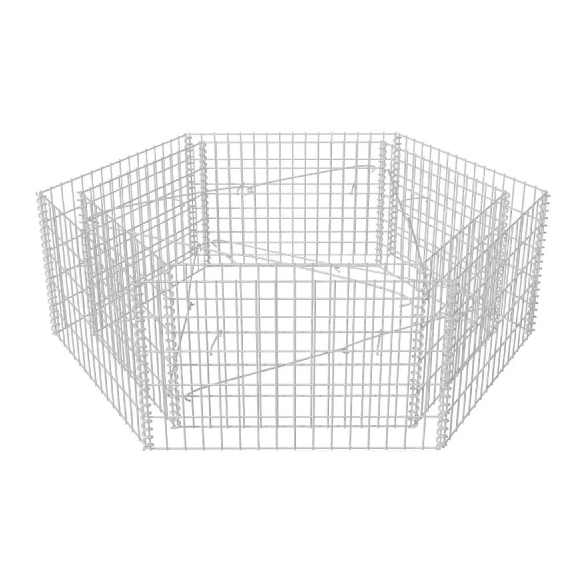 Voir la diapositive 2 : VIDAXL Lit sureleve a gabion hexagonale 160x140x50 cm