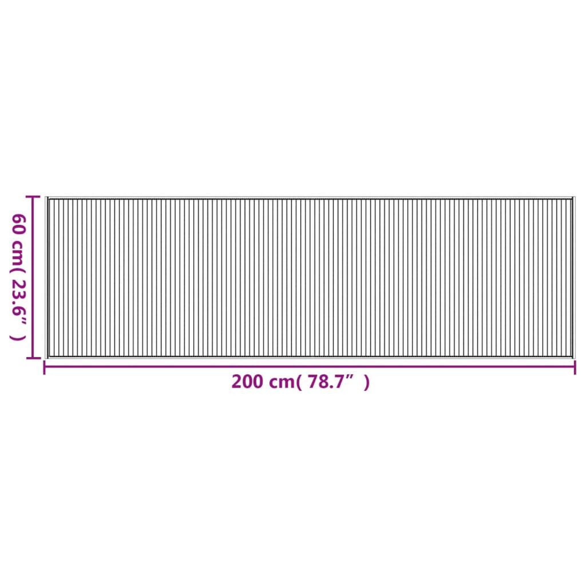 Voir la diapositive 6 : VIDAXL Tapis rectangulaire marron fonce 60x200 cm bambou
